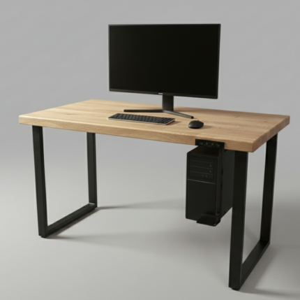 Серия Gamer с USB подключением в торце стола и подвесом для компьютера